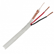 mini RG-59+2х0,5 mm PVC (моножила внутренний, аналог КВК-В) OptimLAN