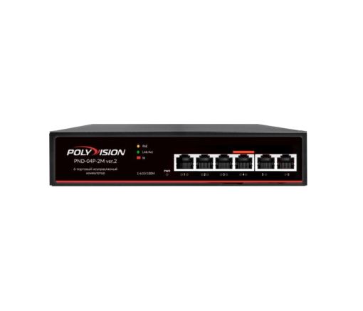 6-портовый интеллектуальный PoE-коммутатор PND-04P-2M v.2