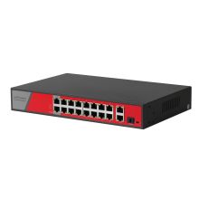 Гибридный гигабитный 16+2+1 портовый AI коммутатор PND-16P-2G1F-BT2 (300W) Гибридный гигабитный 16+2+1 портовый AI коммутатор PND-16P-2G1F-BT2 (300W)