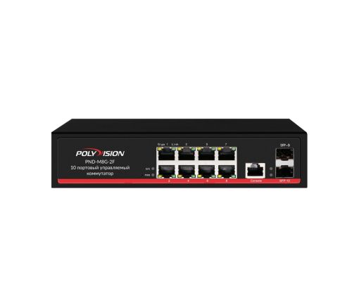 10-портовый управляемый PoE-коммутатор PND-M8GP-2F(150)